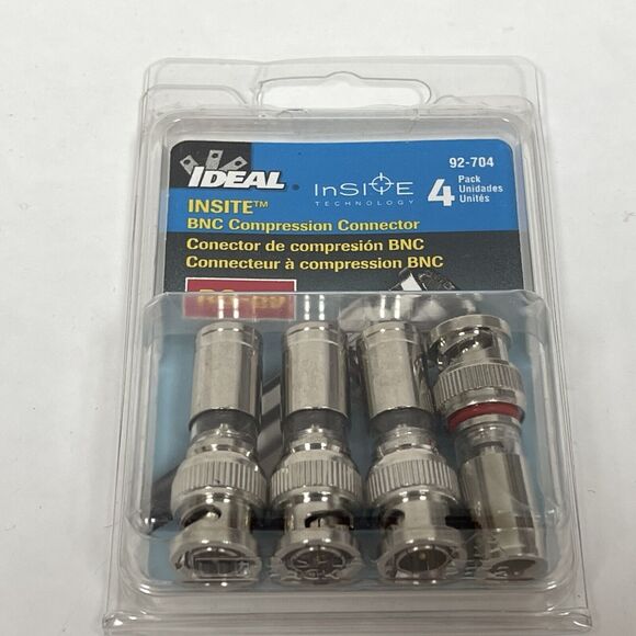 Ideal Insite BNC Compression Connector RG-59 Insite Technology 4 Pack 92-704 - Picture 2 of 3